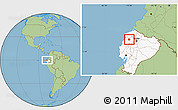 Savanna Style Location Map of La Concordia, highlighted country