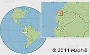 Savanna Style Location Map of La Concordia, highlighted parent region, within the entire country