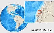 Shaded Relief Location Map of La Concordia