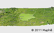 Physical Panoramic Map of La Concordia, satellite outside