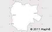 Silver Style Simple Map of La Concordia, cropped outside