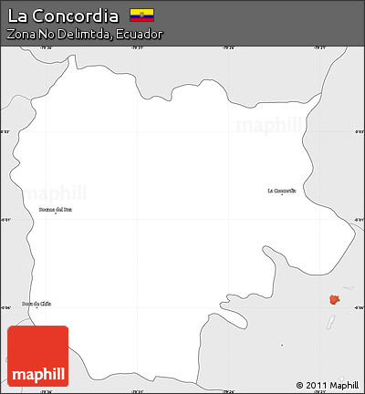 Silver Style Simple Map of La Concordia