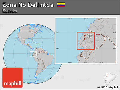 Gray Location Map of Zona No Delimtda
