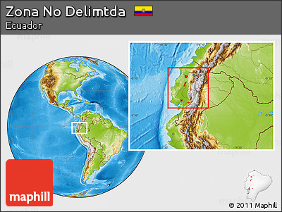 Physical Location Map of Zona No Delimtda, within the entire country