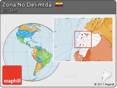 Political Location Map of Zona No Delimtda, highlighted country