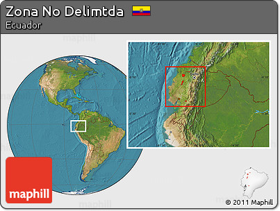 Satellite Location Map of Zona No Delimtda, within the entire country