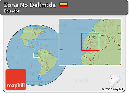 Savanna Style Location Map of Zona No Delimtda