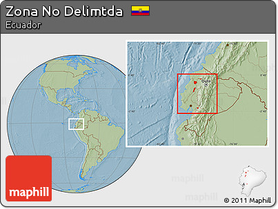 Savanna Style Location Map of Zona No Delimtda, hill shading