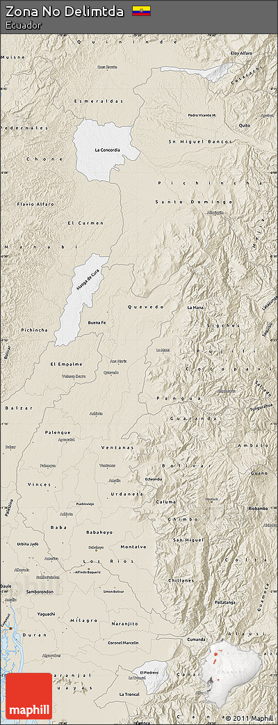Classic Style Map of Zona No Delimtda
