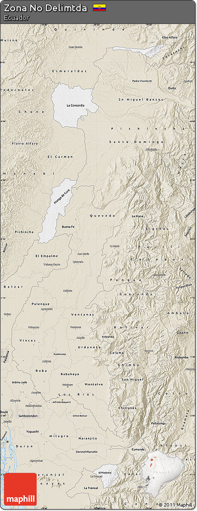 Classic Style Map of Zona No Delimtda