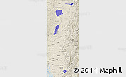 Political Shades Map of Zona No Delimtda, shaded relief outside