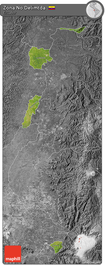 Satellite Map of Zona No Delimtda, desaturated
