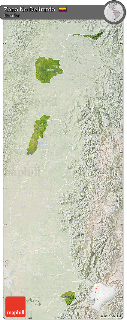 Satellite Map of Zona No Delimtda, lighten