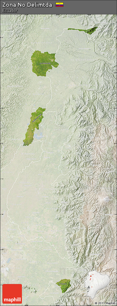Satellite Map of Zona No Delimtda, lighten