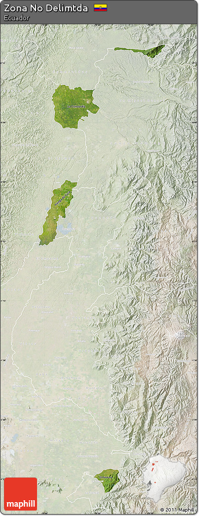 Satellite Map of Zona No Delimtda, lighten