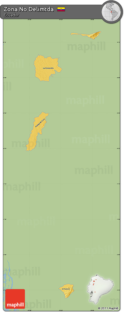 Savanna Style Map of Zona No Delimtda, single color outside