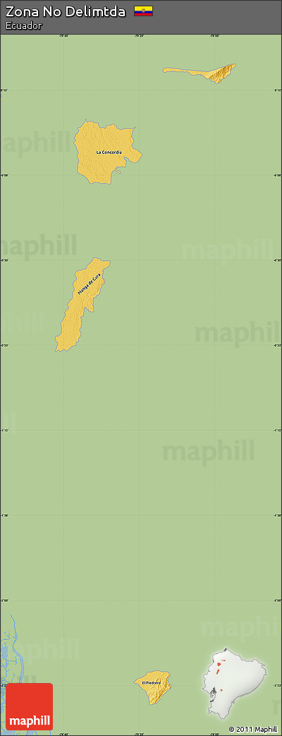 Savanna Style Map of Zona No Delimtda, single color outside