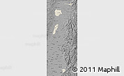 Shaded Relief Map of Zona No Delimtda, darken, desaturated