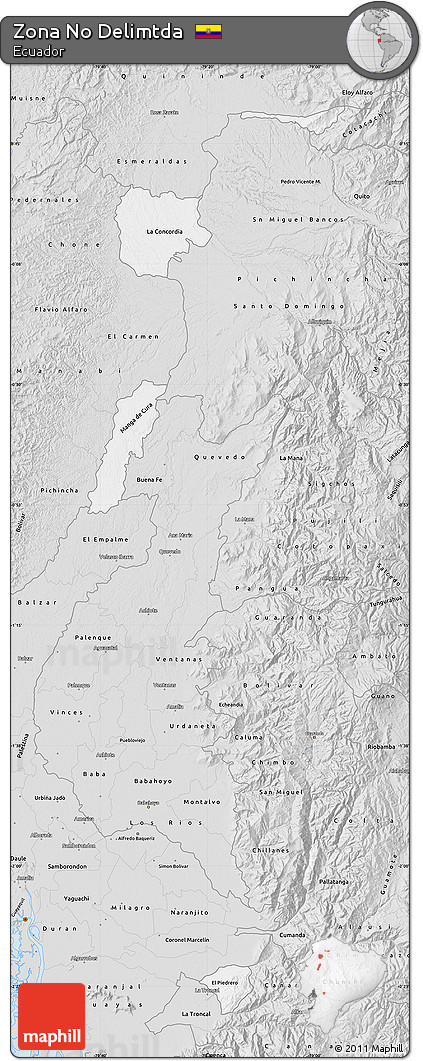 Silver Style Map of Zona No Delimtda