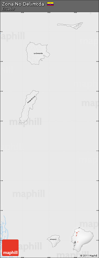 Silver Style Map of Zona No Delimtda, single color outside