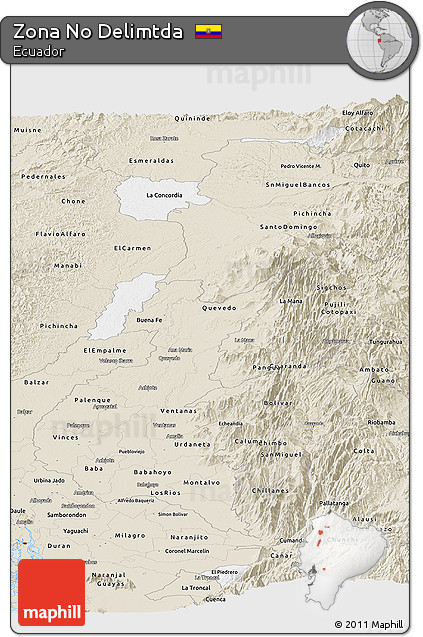 Classic Style Panoramic Map of Zona No Delimtda