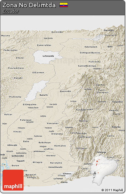 Classic Style Panoramic Map of Zona No Delimtda