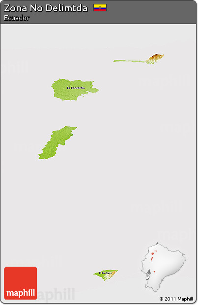 Physical Panoramic Map of Zona No Delimtda, cropped outside