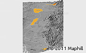 Political Panoramic Map of Zona No Delimtda, desaturated