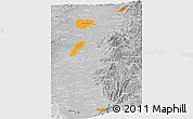 Political Panoramic Map of Zona No Delimtda, lighten, desaturated