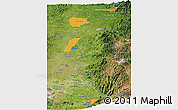 Political Panoramic Map of Zona No Delimtda, satellite outside