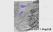 Political Shades Panoramic Map of Zona No Delimtda, desaturated