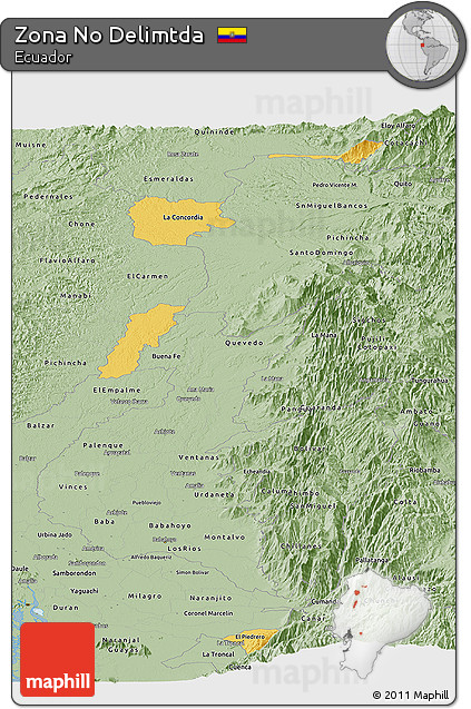 Savanna Style Panoramic Map of Zona No Delimtda