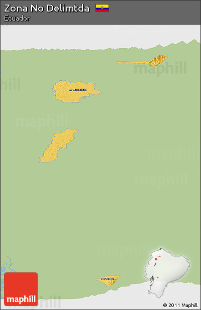 Savanna Style Panoramic Map of Zona No Delimtda, single color outside