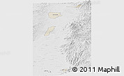 Shaded Relief Panoramic Map of Zona No Delimtda, lighten, desaturated