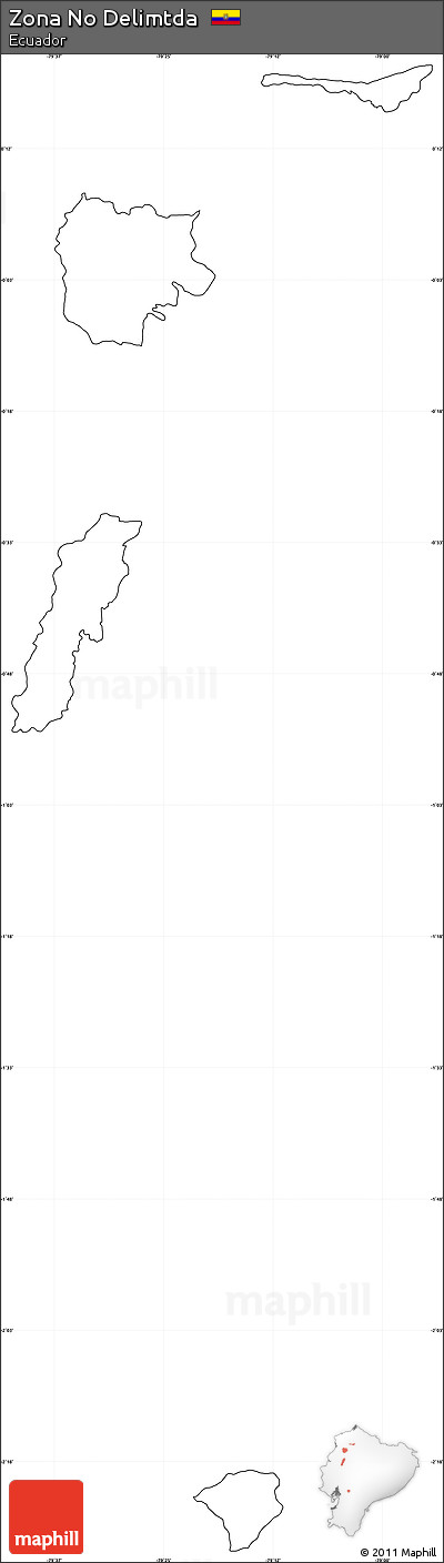 Blank Simple Map of Zona No Delimtda, cropped outside, no labels