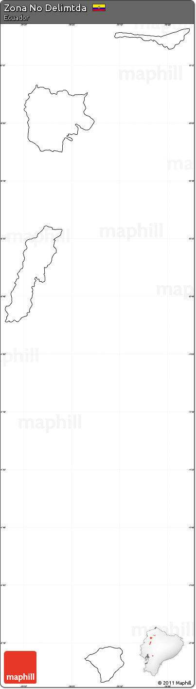 Blank Simple Map of Zona No Delimtda, cropped outside, no labels