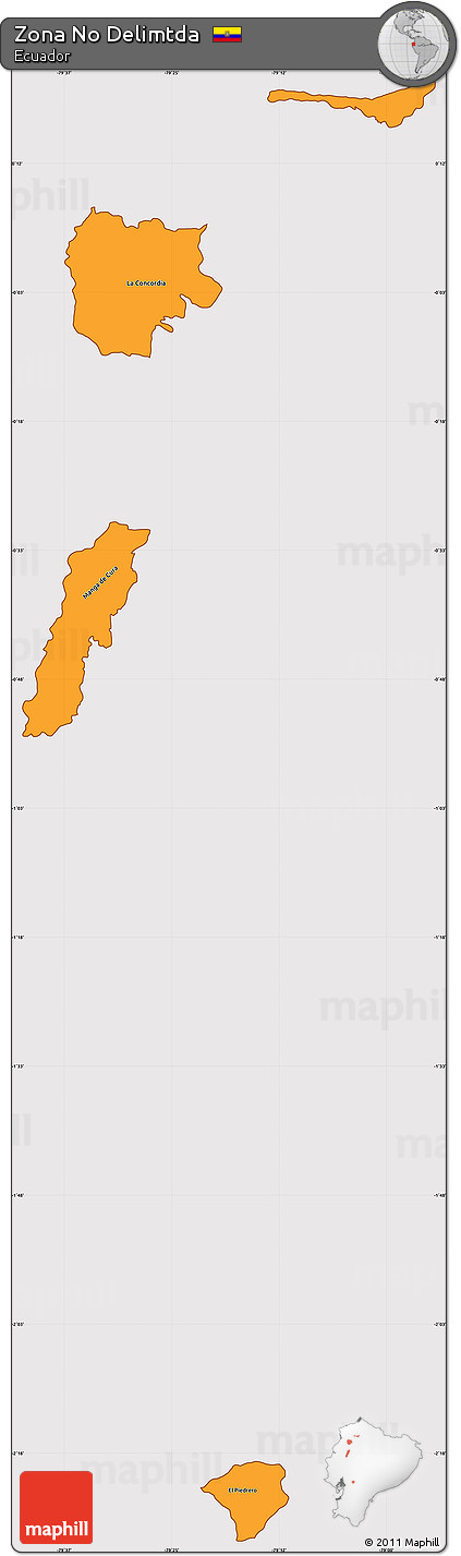 Political Simple Map of Zona No Delimtda, cropped outside