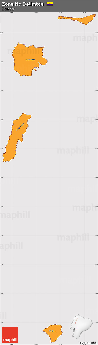 Political Simple Map of Zona No Delimtda, cropped outside
