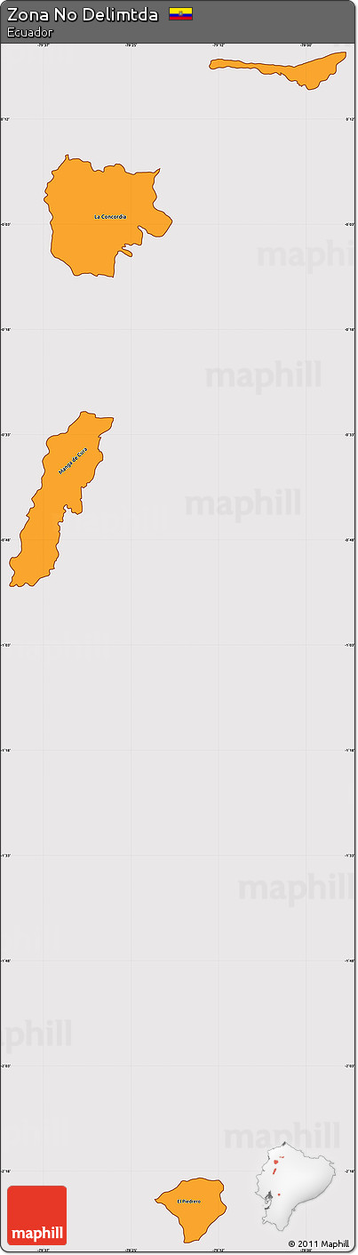 Political Simple Map of Zona No Delimtda, cropped outside