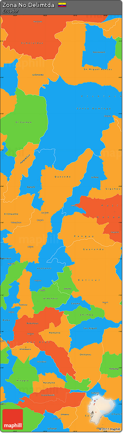 Political Simple Map of Zona No Delimtda