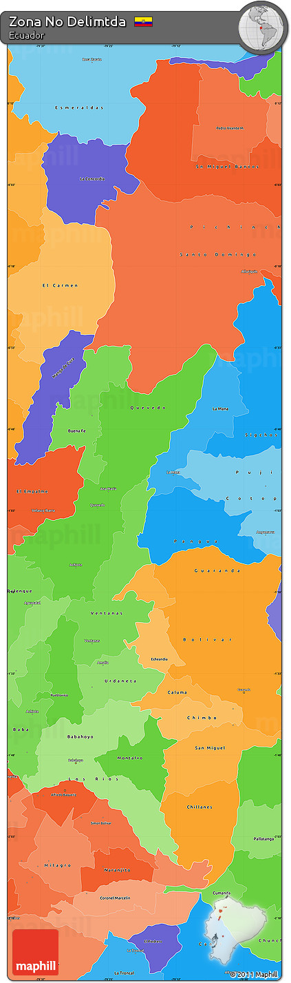 Political Shades Simple Map of Zona No Delimtda