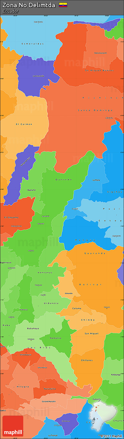 Political Shades Simple Map of Zona No Delimtda