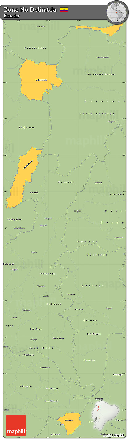 Savanna Style Simple Map of Zona No Delimtda