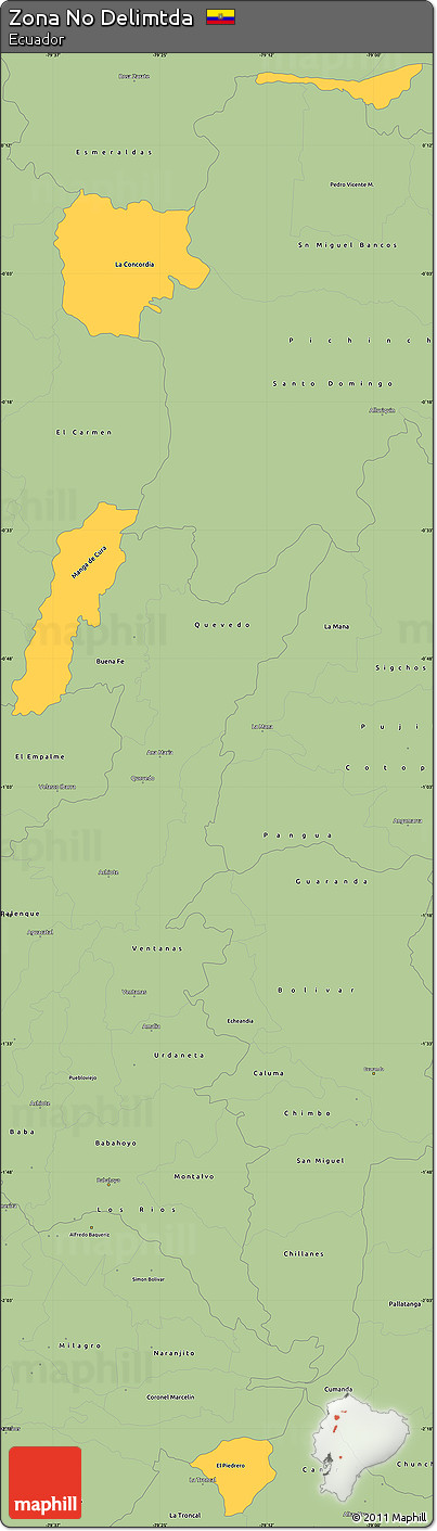 Savanna Style Simple Map of Zona No Delimtda