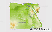 Physical 3D Map of Egypt, cropped outside