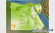 Physical 3D Map of Egypt, darken