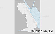 Gray 3D Map of Al Bahr/Al Ahmar (RedSea), single color outside