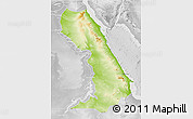 Physical 3D Map of Al Bahr/Al Ahmar (RedSea), lighten, desaturated