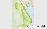 Physical 3D Map of Al Bahr/Al Ahmar (RedSea), lighten