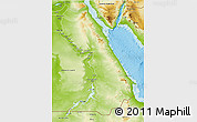 Physical 3D Map of Al Bahr/Al Ahmar (RedSea)